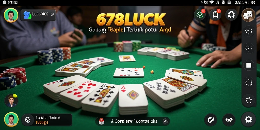Screenshot gameplay 678LUCK yang menampilkan suasana Gaple.