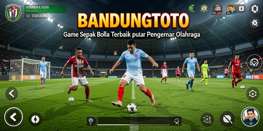 Tampilan gameplay mendebarkan dari BANDUNGTOTO dalam pertandingan sepak bola.