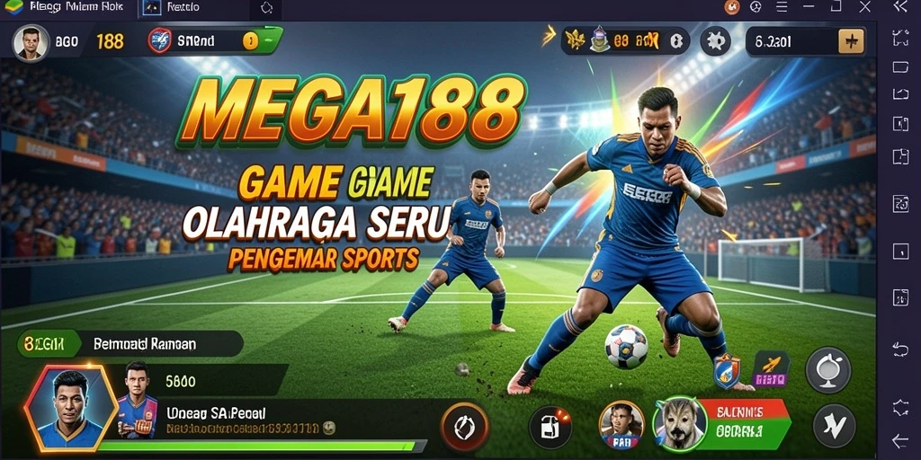 Tampilan utama game MEGA188 dengan aksi olahraga yang seru.