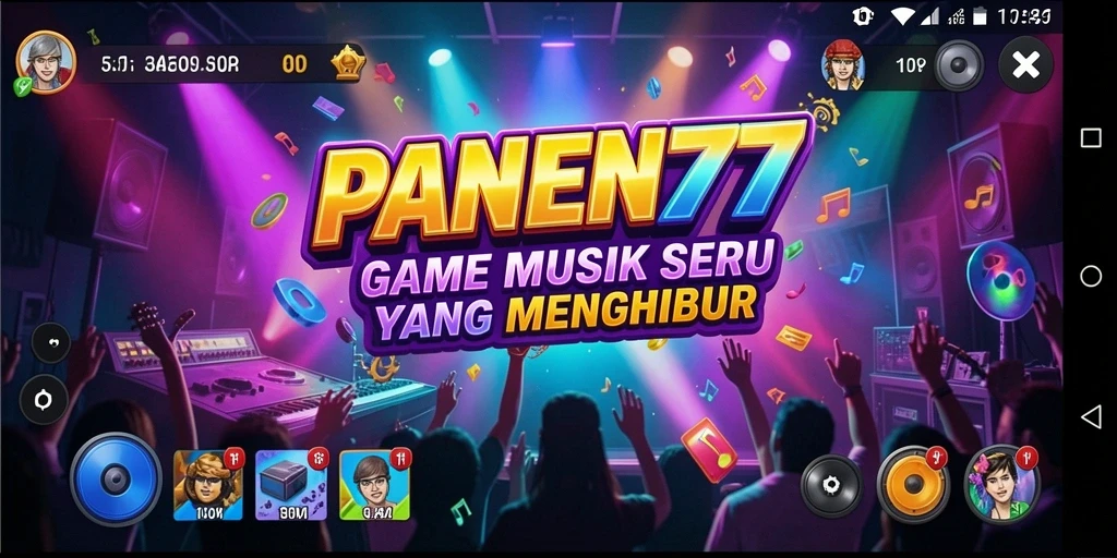 Tampilan gameplay PANEN77 dengan berbagai tantangan musik yang menarik.