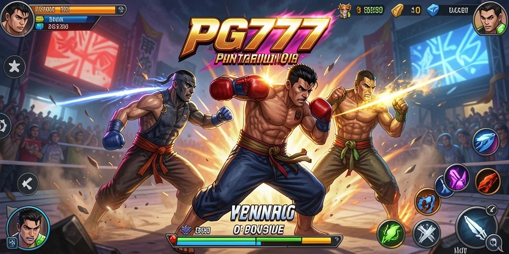Screenshot PG777 menampilkan aksi pertarungan yang mendebarkan dengan grafis yang menakjubkan.