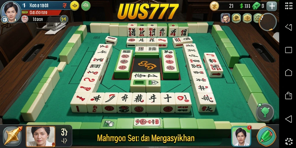 Tampilan gameplay UUS777 dengan ubin Mahjong yang menawan.