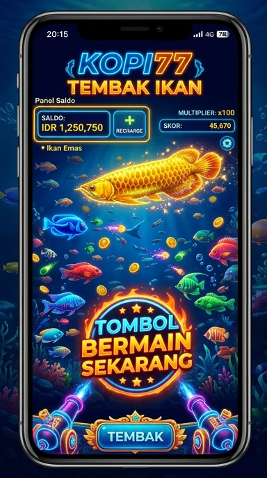 Tampilan antarmuka aplikasi kopi77 yang user-friendly.
