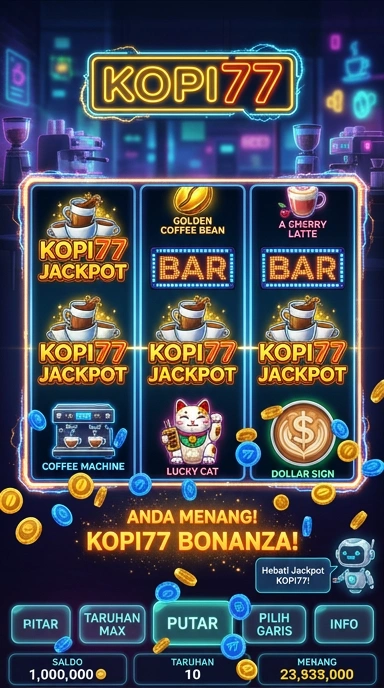 Pengguna sedang menjelajahi aplikasi di kopi77.